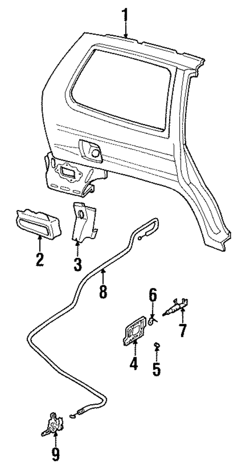 Fuel Door for 1998 Mazda MPV #0