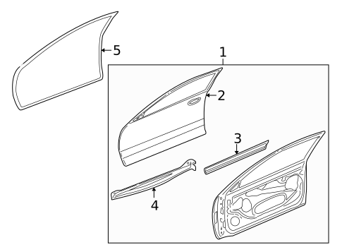Door & Components for 2002 Pontiac Grand Am #0
