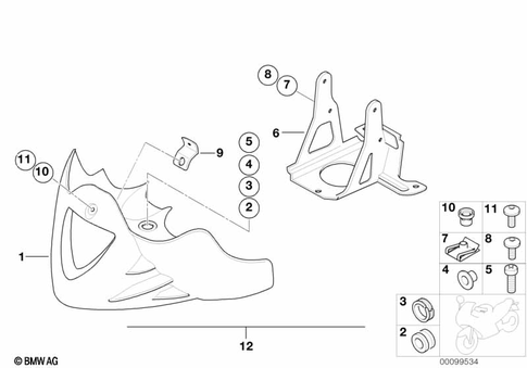 Motorcycle Trim Section, Windshield for 2004 BMW-Motorrad F 650 CS #3