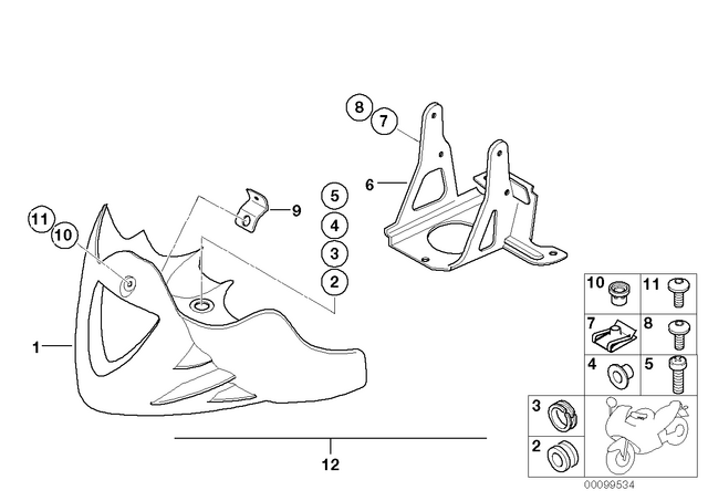 46631451277 - Frame and Mounting Parts: Rubber Grommet -  for BMW-Motorrad Image