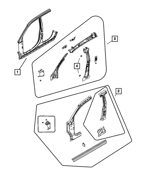 Aperture Panel and Pillar Supports for 2011 Jeep Compass #1