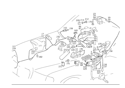 Inboard Cable Harness & Belt Warning Device for 1989 Mercedes-Benz 300E #0