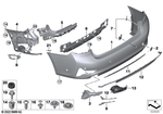 51128493938 - : Bumper Trim Panel, Primed, Rear for BMW Image