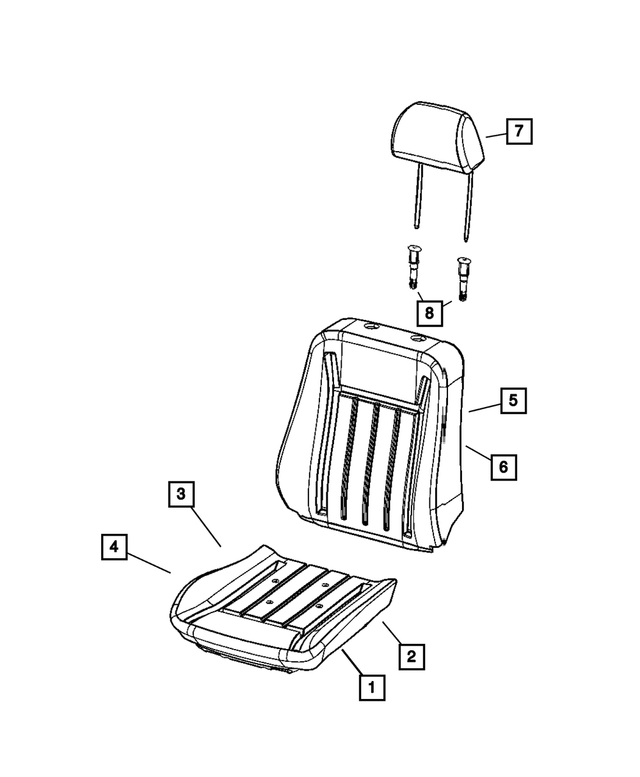 5135283AA - Interior Trim: Front Seat Cushion Frame, Left for Mopar Image