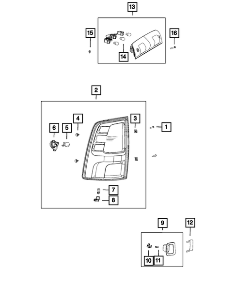 Lamps-Interior and Exterior for 2011 Ram 1500 #1