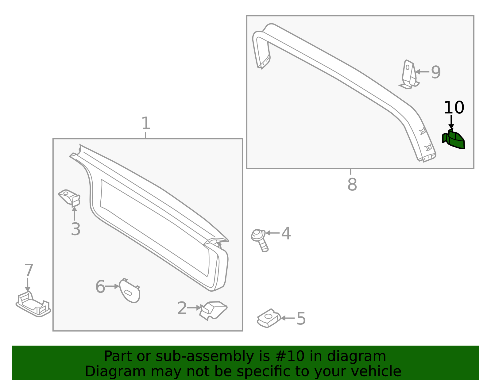 15x V-Clip Metal Spring Trim Panel Clips – Tailgate Interior, Fits VW Audi Skoda Seat, 1J686727