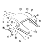 68256852AC - Body Sheet Metal Except Doors: Roof Panel for Mopar Image