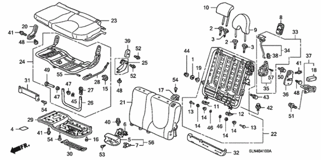 Rear Seat (L.) for 2007 Honda Fit #0