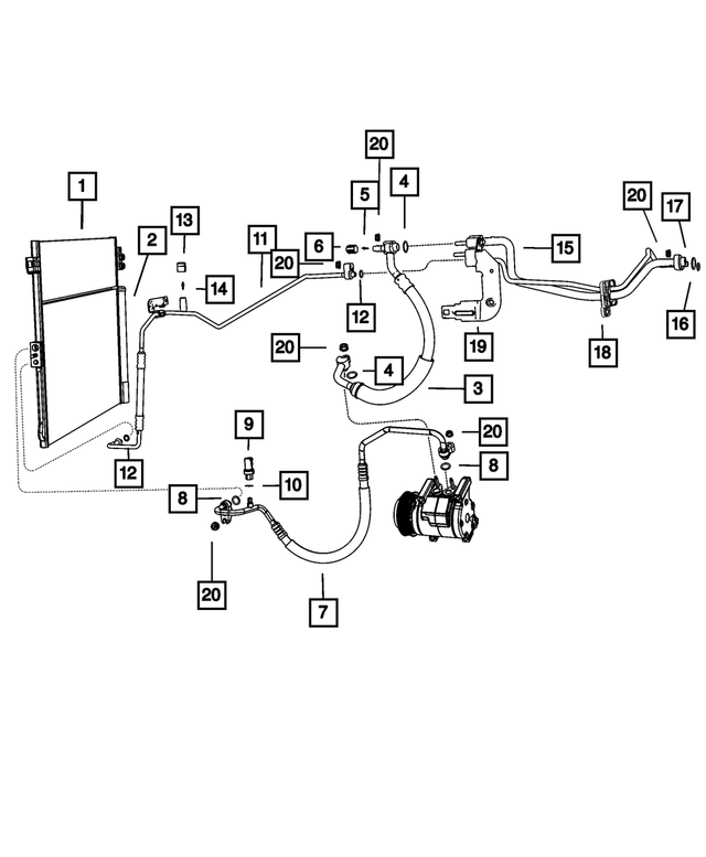 68084180AA - Air Conditioners and Heaters: Receiver Drier Filter for Mopar Image
