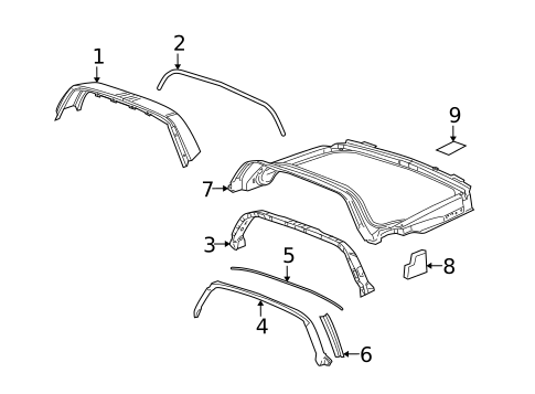 Roof & Components for 2008 Chevrolet Corvette #0