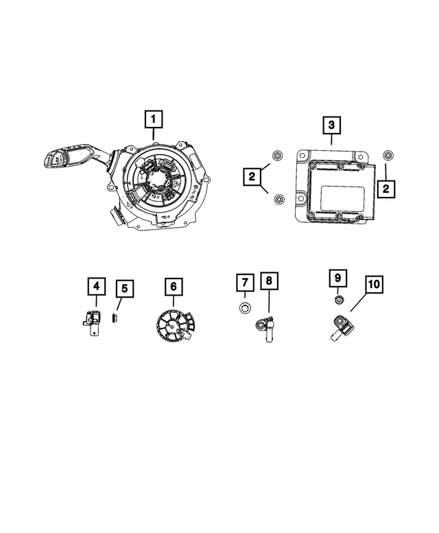 68591465AJ - : Steering Wheel Module for Mopar Image