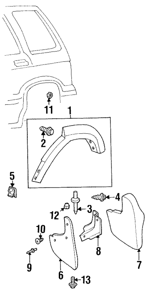 Exterior Trim - Quarter Panel for 1998 Acura SLX #0