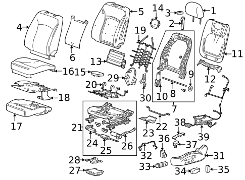 Driver Seat Components for 2022 Buick Envision #2
