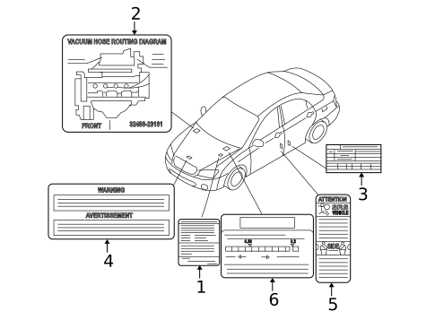 Labels for 2005 Kia Spectra #0
