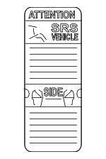 852623B600 - Body: Air Bag Label for Kia: Spectra, Spectra5 Image