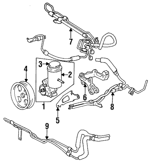 Pump & Hoses for 1993 Lexus GS300 #0