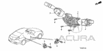 35400S5A013 - Electrical/Exhaust/Heater/Fuel: SWITCH ASSY., DOOR (MATSUSHITA) for Acura Image