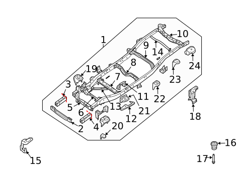 Frame & Components for 2007 Nissan Xterra #0