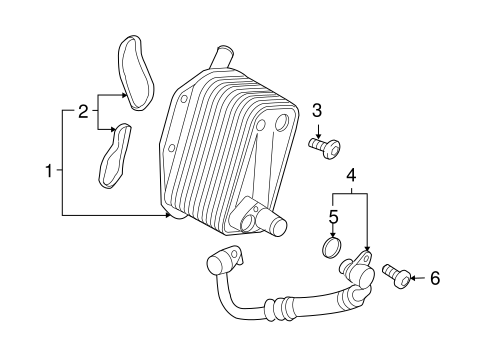 フィルモア　radiator オイル　oil カーズ ミニカー OEM NEW GENUINE Engine Oil Cooler Edge Explorer Flex Taurus