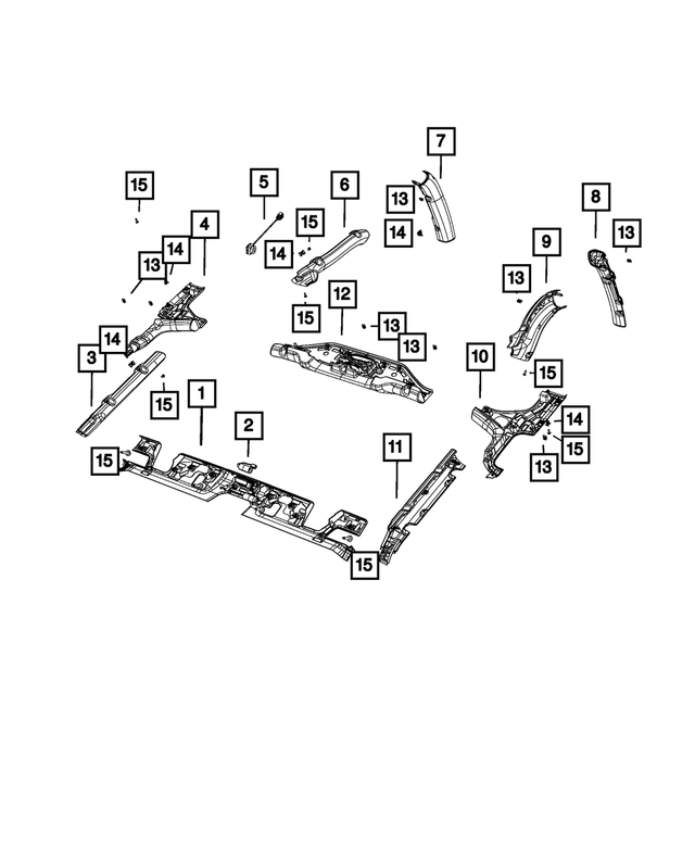 6TB04TX7AG - Body Sheet Metal Except Doors: Windshield Molding for Mopar Image image