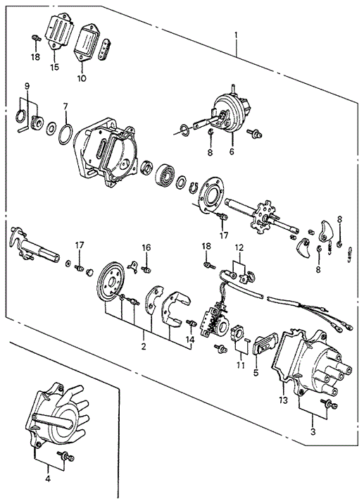 Distributor (TEC) for 1984 Honda Accord #0