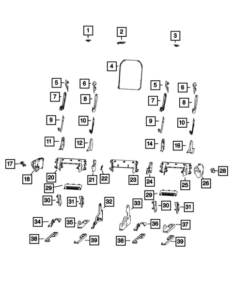 Rear Seats - Second Row Adjusters, Recliners, Shields and Risers for 2022 Jeep Grand Wagoneer #0