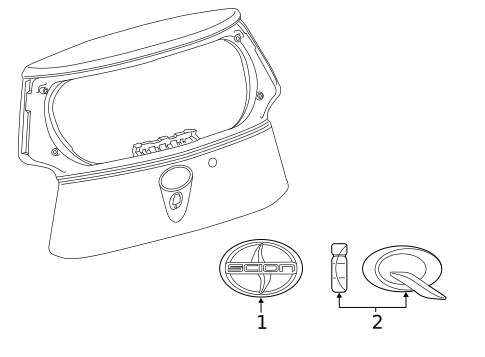 Exterior Trim - Lift Gate for 2014 Scion iQ #0