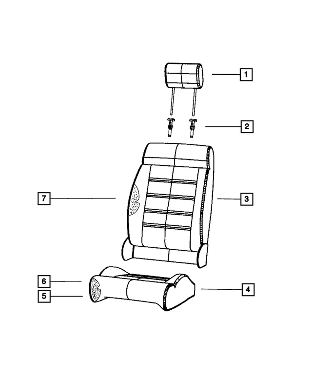 6CG32VT9AB - : Front Seat Back Cover, Right for Mopar Image