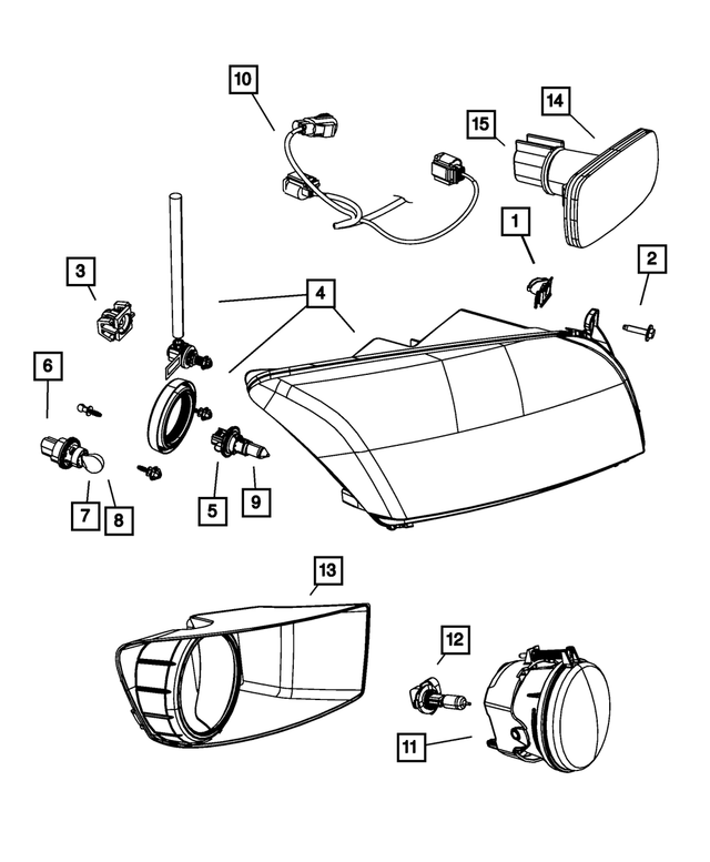 5303740AM - Electrical: Headlamp, Right for Mopar Image