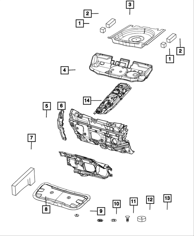 68244653AB - Interior Trim: Dash Panel Insulation for Mopar Image