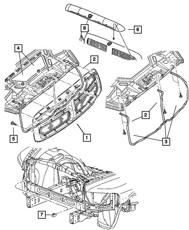 55077778AF - Cooling: Radiator Grille for Mopar Image image