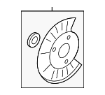 BRDS2 - Brakes: Motorcraftâ„¢ Brake Dust Shield for Ford: F-250 Super Duty, F-350 Super Duty Image