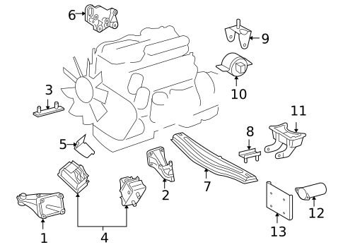 Engine & Trans Mounting for 2004 Dodge Sprinter 2500 #0