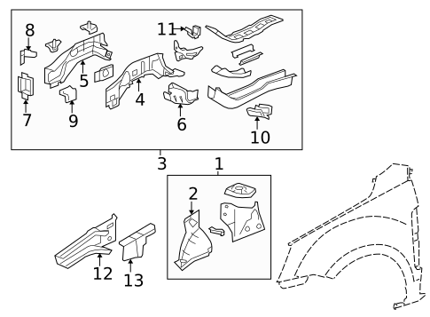Inner Components for 2013 Chevrolet Captiva Sport #0