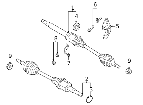 Drive Axles for 2023 Ford Escape #0