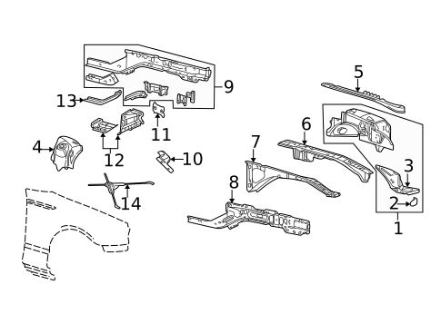 Structural Components & Rails for 2002 Ford Thunderbird #0