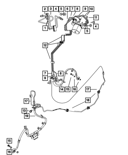 Hydraulic Control Unit, Brake Tubes and Hoses for 2011 Ram 3500 #2
