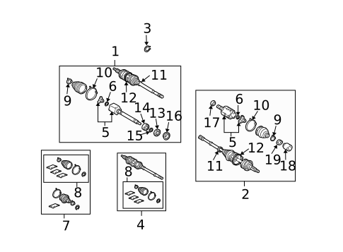 Drive Axles for 2006 Toyota Highlander #0