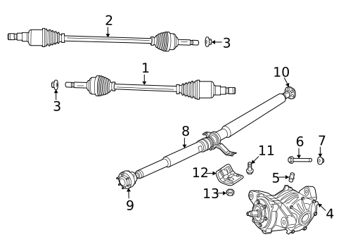 Axle & Differential for 2018 Dodge Journey #0