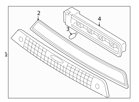 High Mounted Stop Lamp for 2005 Ford Focus #0