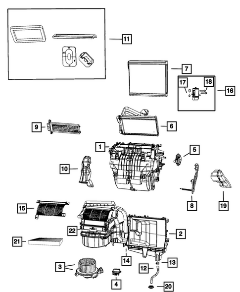 Air Conditioner and Heater Units for 2011 Dodge Journey #2