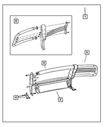 82205163 - Mopar Accessories - Component Parts: Brush Guard Kit for Mopar Image