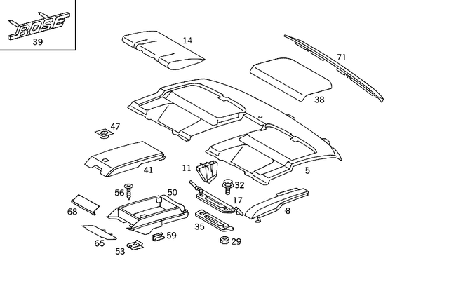 1406940138 - Panelling: Stay for Mercedes-Benz: 400SE, 400SEL, 500SEL, 600SEL, S420 Image image