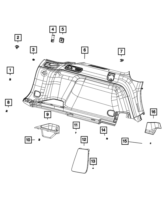 6SZ21TX7AA - Interior Trim: Storage Bin for Mopar Image