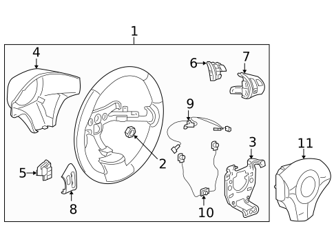 Steering Wheel & Trim for 2009 Chevrolet Cobalt #0
