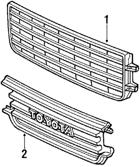 Grille & Components for 1990 Toyota Land Cruiser #0