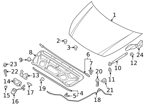 Hood & Components for 2008 Kia Sedona #0