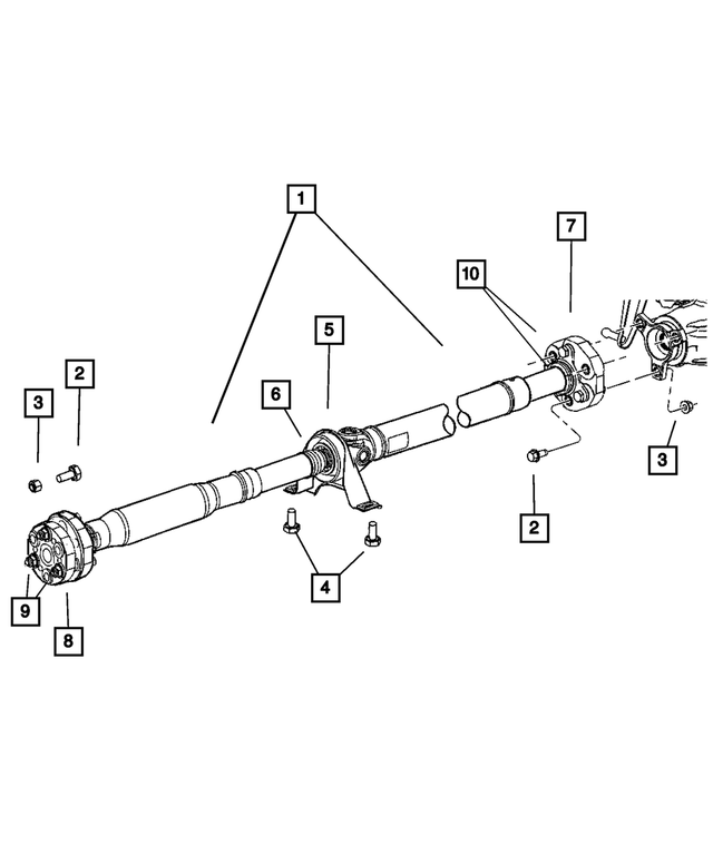 4593860AE - All Wheel Drive; Differential and Drive Line: Drive Shaft for Mopar Image