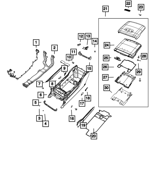68461651AA - Interior Trim: Hinge Cover for Mopar Image
