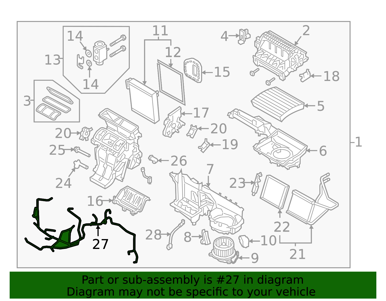 2019-2022 Volvo XC40 HVAC System Wiring Harness 31497507 | OEM Parts Online